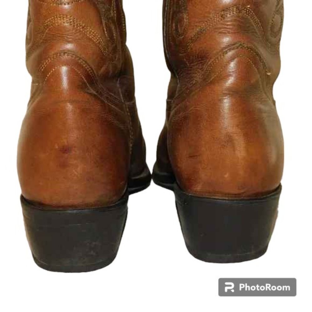 Acme Vintage Leather Cowboy Western Boots Size 9D Made In Mexico - Picture 7 of 12